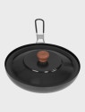 FOX OUTDOOR PATELNIA TURYSTYCZNA Z POKRYWKĄ I SKŁADANYM UCHWYTEM 24CM STAL