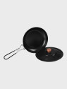 FOX OUTDOOR PATELNIA TURYSTYCZNA Z POKRYWKĄ I SKŁADANYM UCHWYTEM 24CM STAL