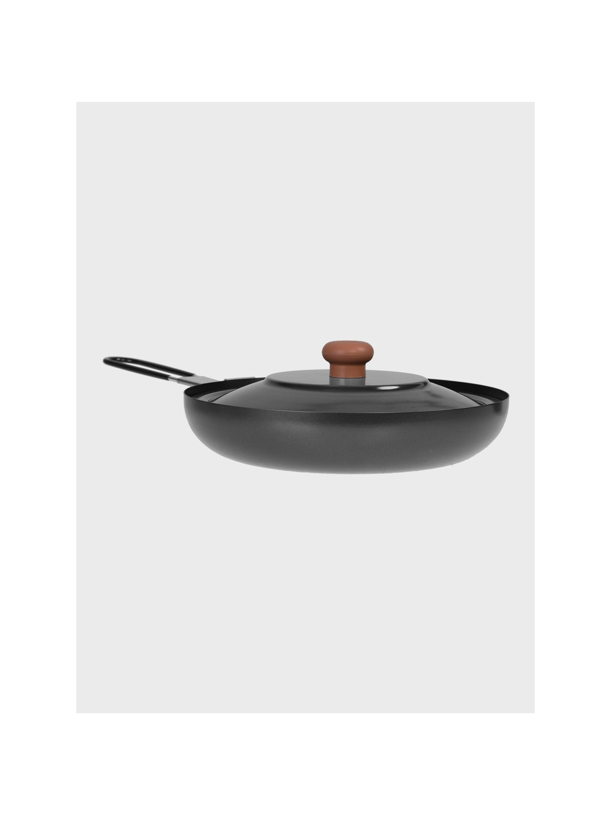 FOX OUTDOOR PATELNIA TURYSTYCZNA Z POKRYWKĄ I SKŁADANYM UCHWYTEM 24CM STAL