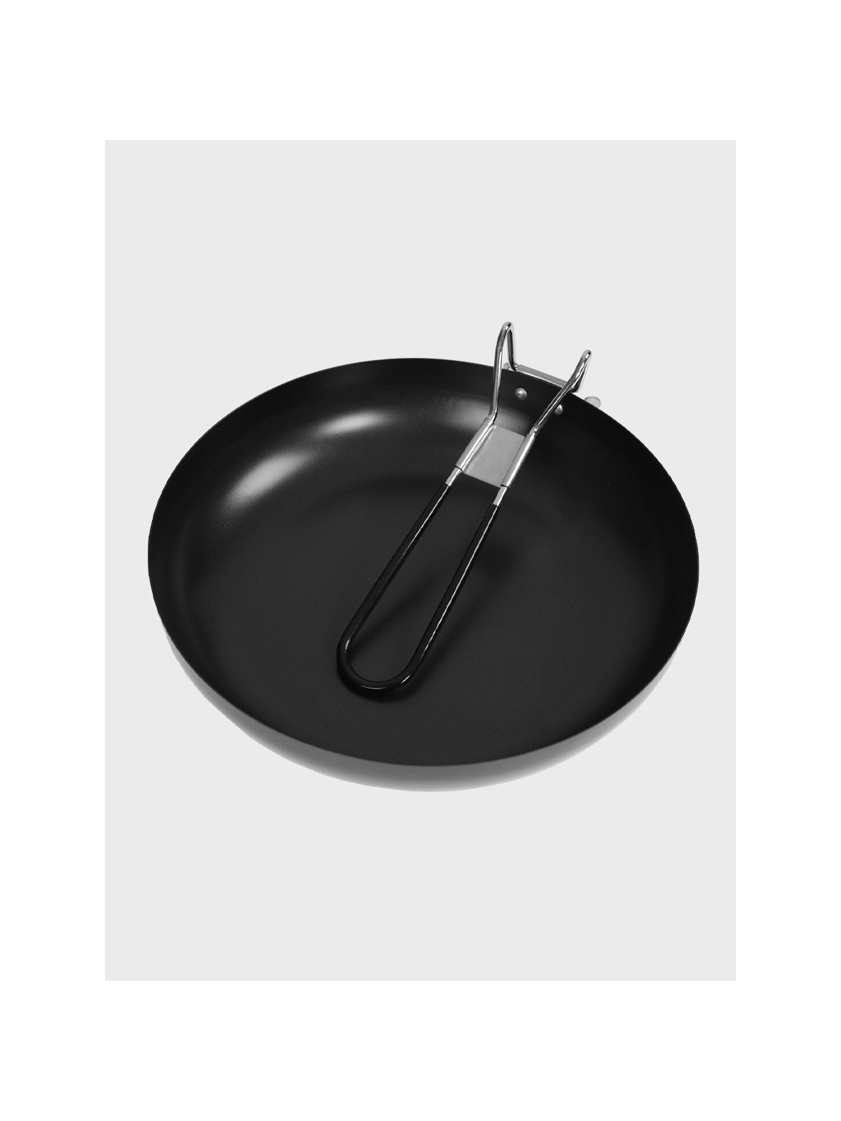 FOX OUTDOOR PATELNIA TURYSTYCZNA Z POKRYWKĄ I SKŁADANYM UCHWYTEM 24CM STAL