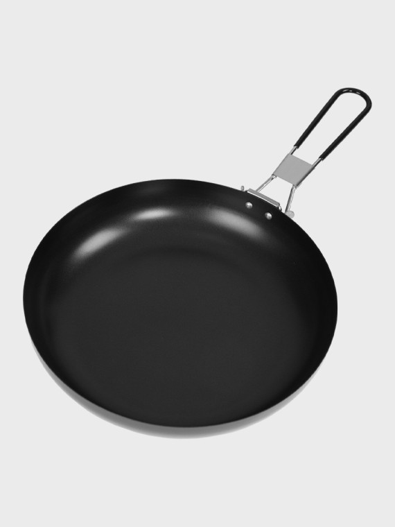 FOX OUTDOOR PATELNIA TURYSTYCZNA Z POKRYWKĄ I SKŁADANYM UCHWYTEM 24CM STAL