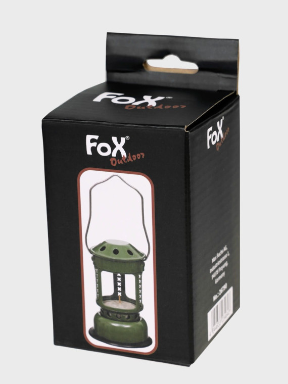 FOX OUTDOOR Lampa świecznik na tealighty z uchwytem Mini zielona