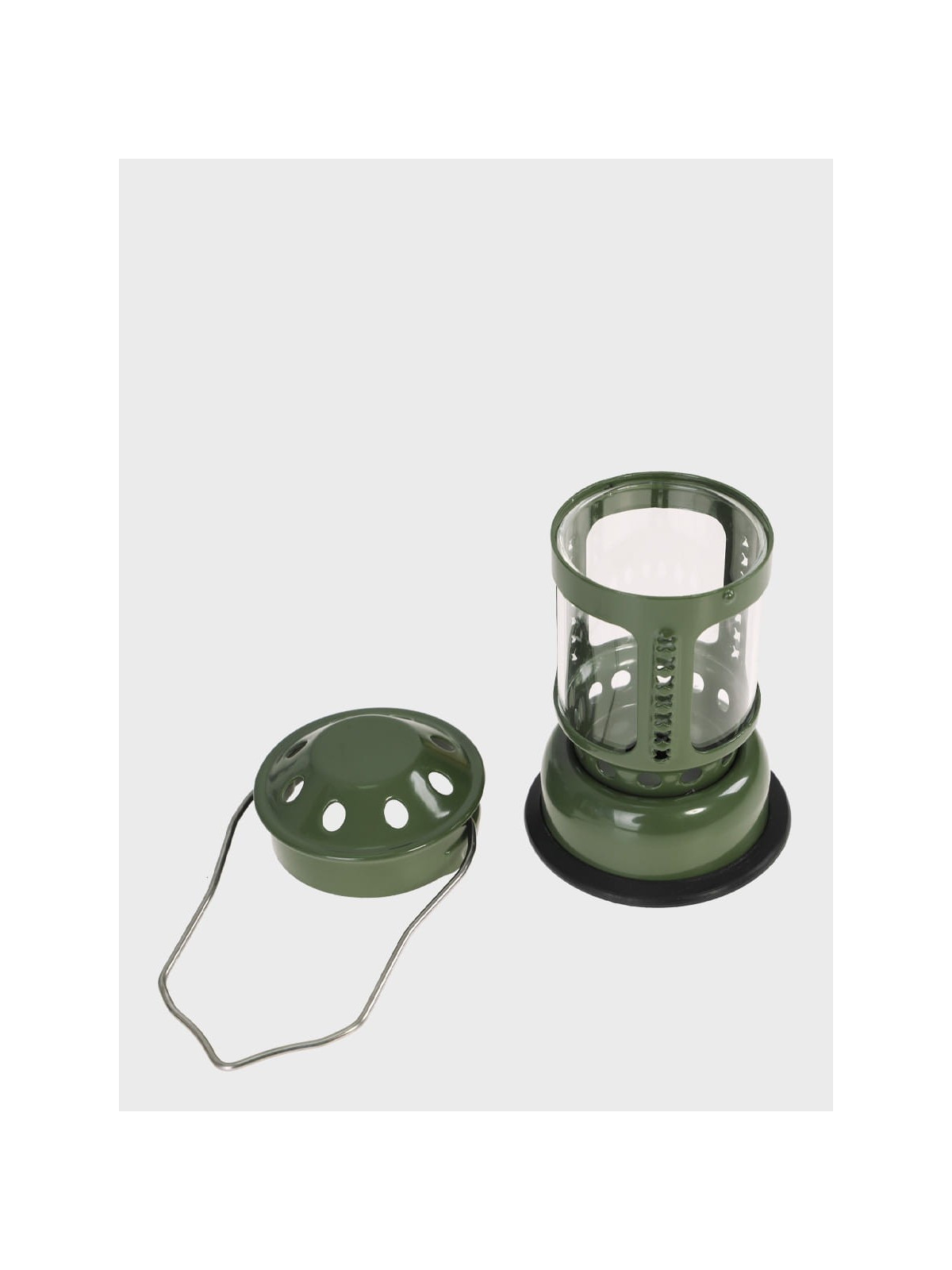 FOX OUTDOOR Lampa świecznik na tealighty z uchwytem Mini zielona