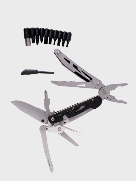 FOX OUTDOOR Multitool narzędzie wielofunkcyjne multitool zestaw z nożyczkami bitami etui