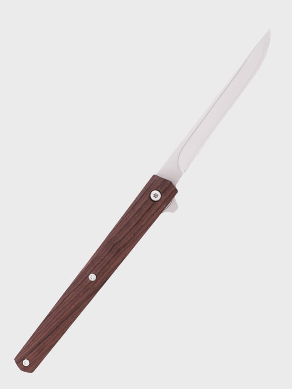 FOX OUTDOOR Nóż składany turystyczny Slim Wooden Handle
