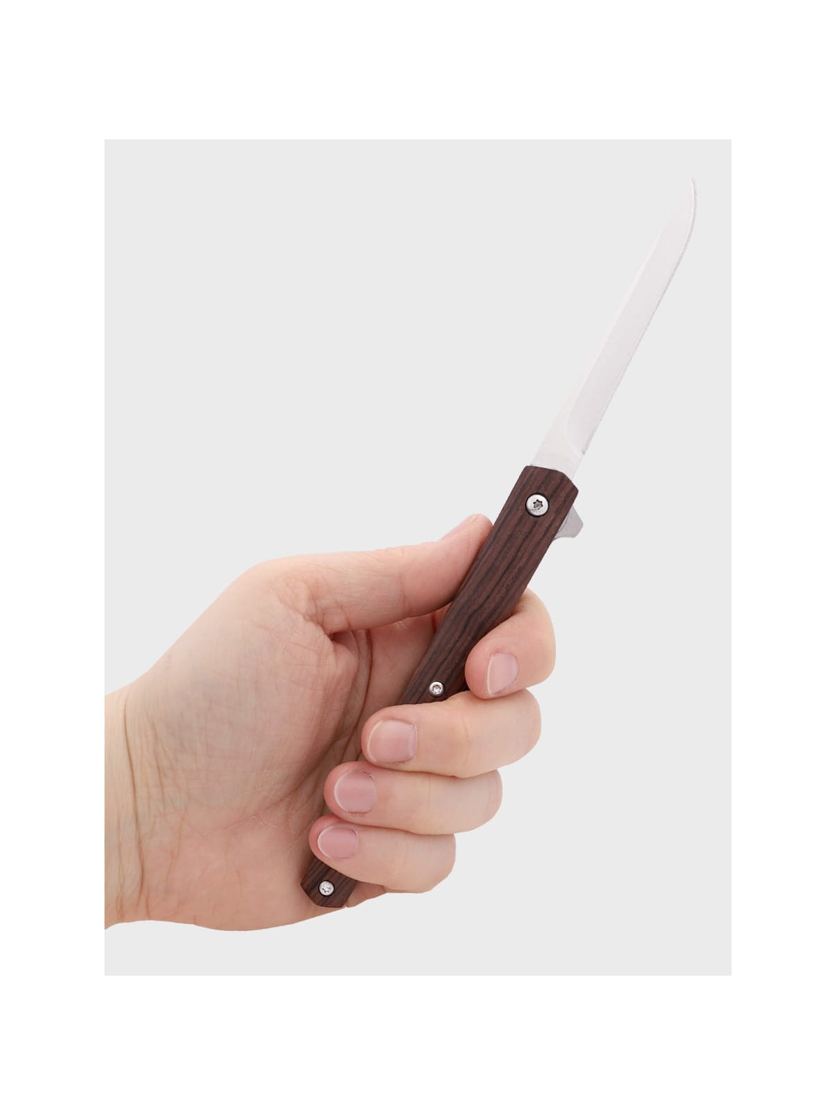 FOX OUTDOOR Nóż składany turystyczny Slim Wooden Handle