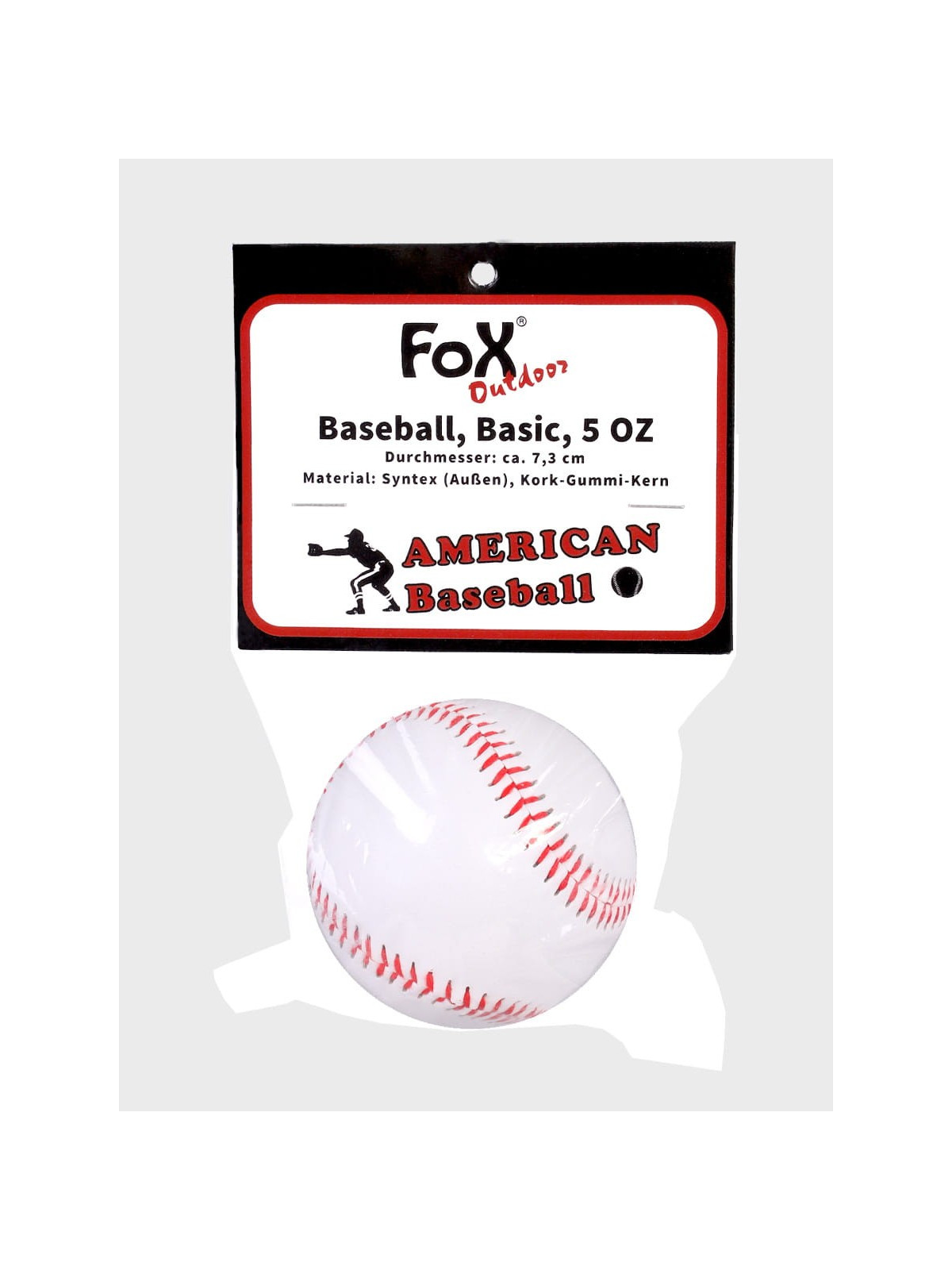 FOX OUTDOOR PIŁKA BEJSBOLOWA BASEBALL BASIC 50Z 142g