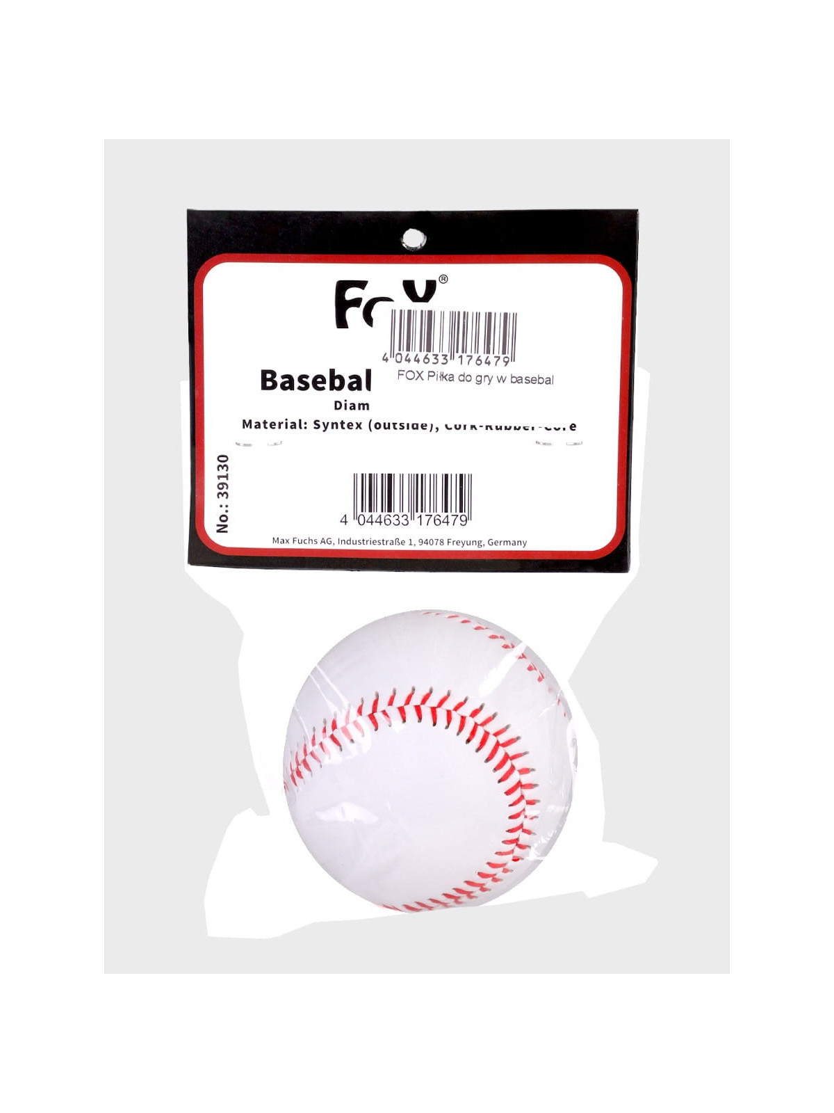 FOX OUTDOOR PIŁKA BEJSBOLOWA BASEBALL BASIC 50Z 142g