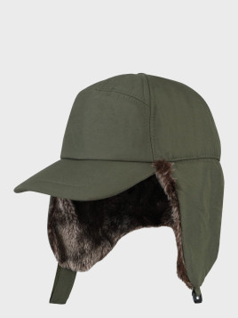 FOX OUTDOOR CZAPKA USZATKA ZIMOWA MĘSKA TRAPPER OLIWKOWA