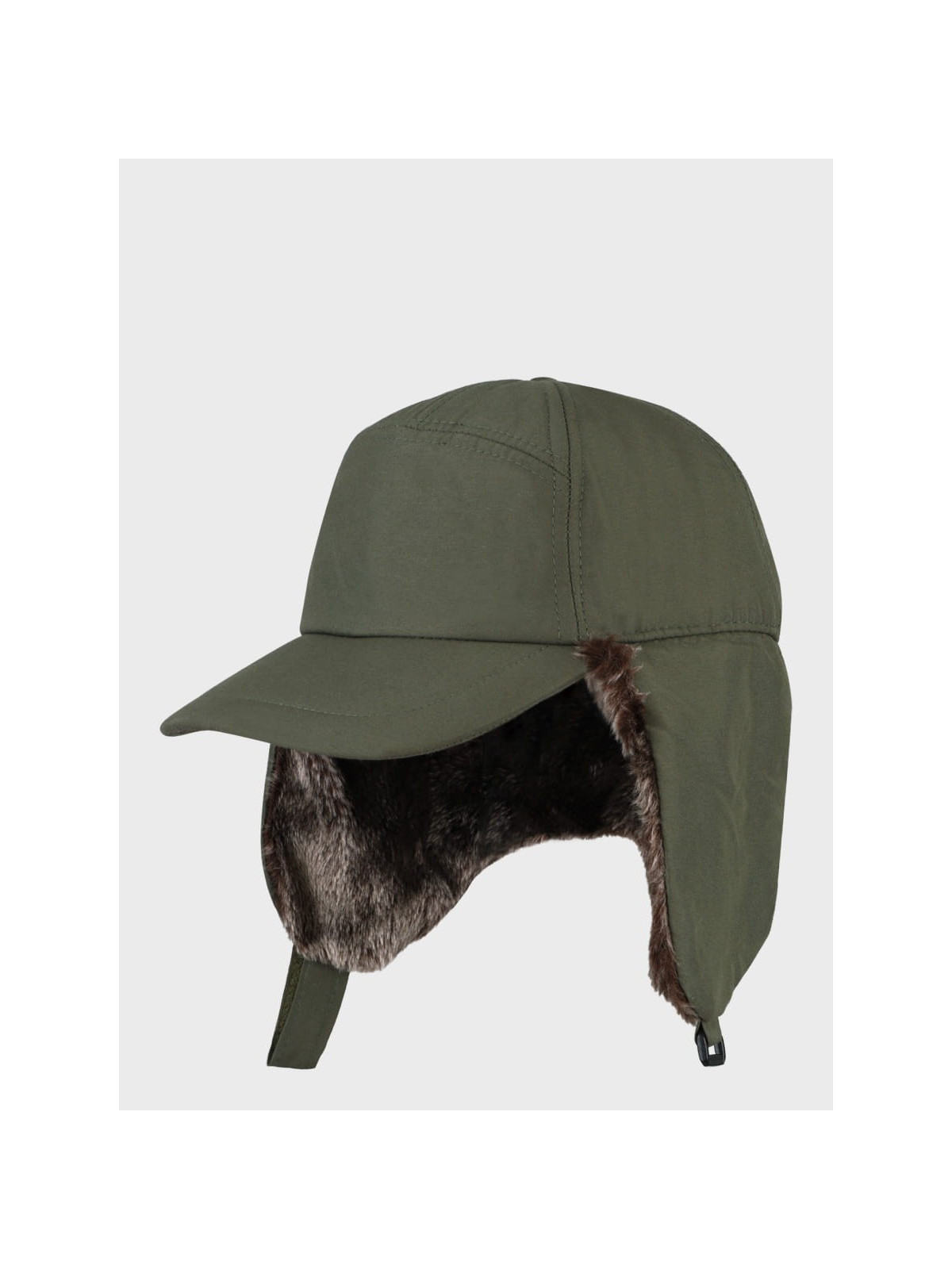 FOX OUTDOOR CZAPKA USZATKA ZIMOWA MĘSKA TRAPPER OLIWKOWA