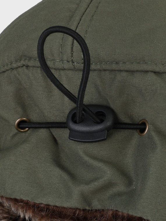 FOX OUTDOOR CZAPKA USZATKA ZIMOWA MĘSKA TRAPPER OLIWKOWA