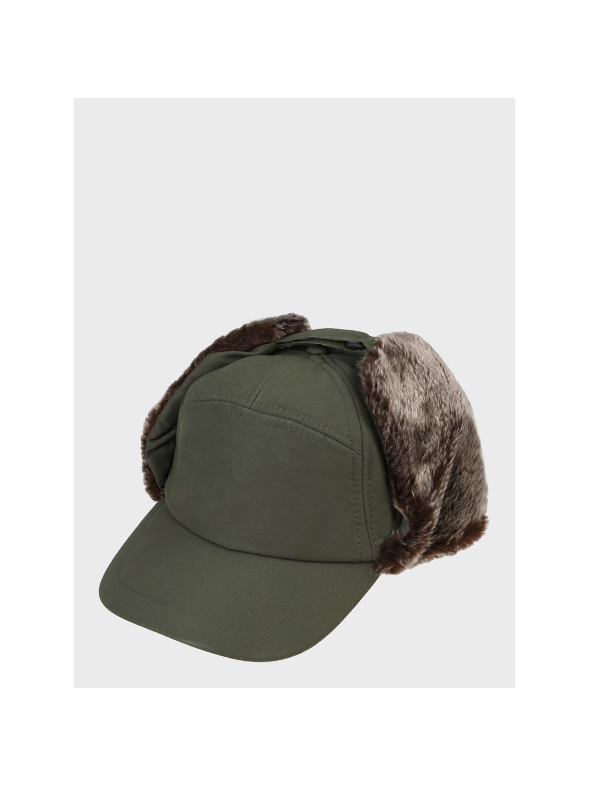 FOX OUTDOOR CZAPKA USZATKA ZIMOWA MĘSKA TRAPPER OLIWKOWA