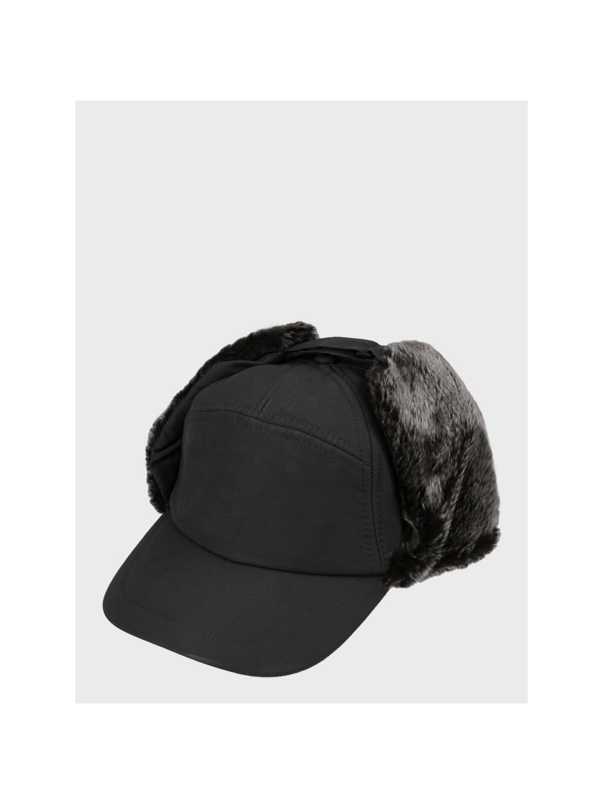 FOX OUTDOOR CZAPKA USZATKA ZIMOWA MĘSKA TRAPPER CZARNA