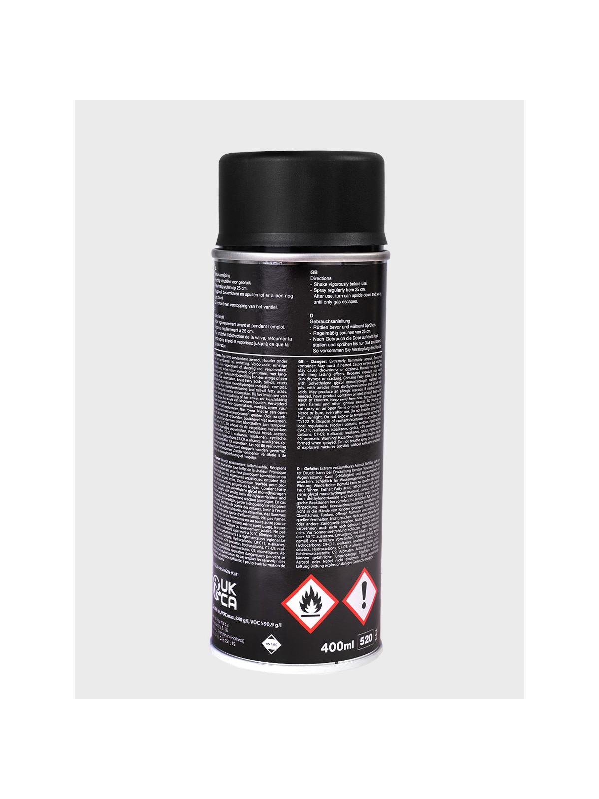 FOSCO INDUSTRIES Farba w Sprayu do Maskowania Broni Sprzętu 400ml Czarny Mat
