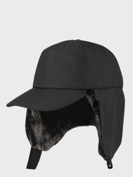 FOX OUTDOOR CZAPKA USZATKA ZIMOWA MĘSKA TRAPPER CZARNA