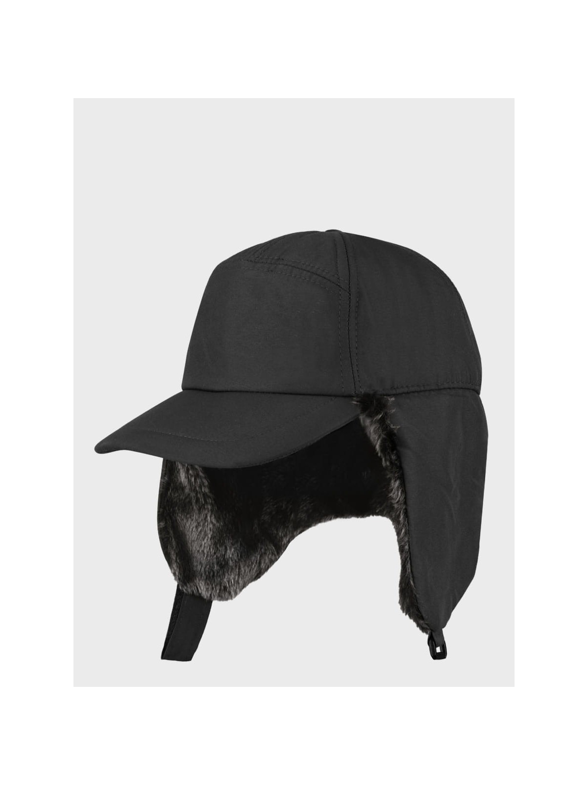 FOX OUTDOOR CZAPKA USZATKA ZIMOWA MĘSKA TRAPPER CZARNA