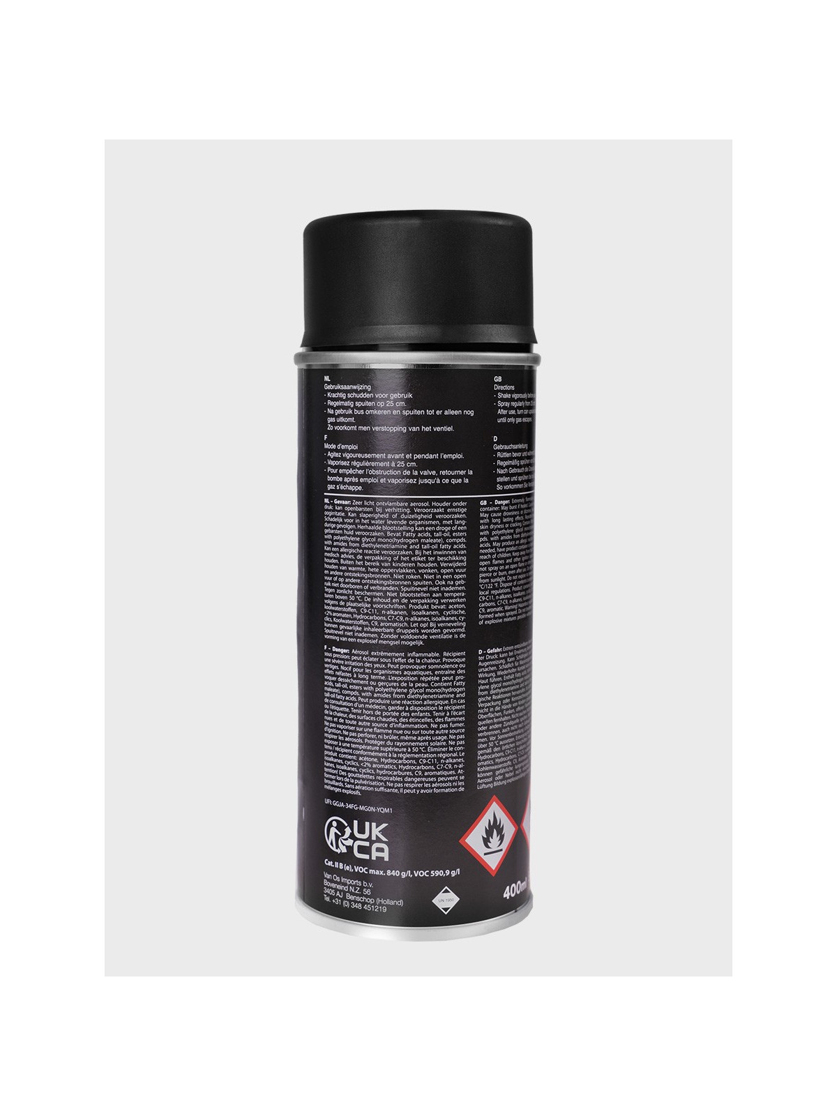 FOSCO INDUSTRIES Farba w Sprayu do Maskowania Broni Sprzętu 400ml Czarny Mat