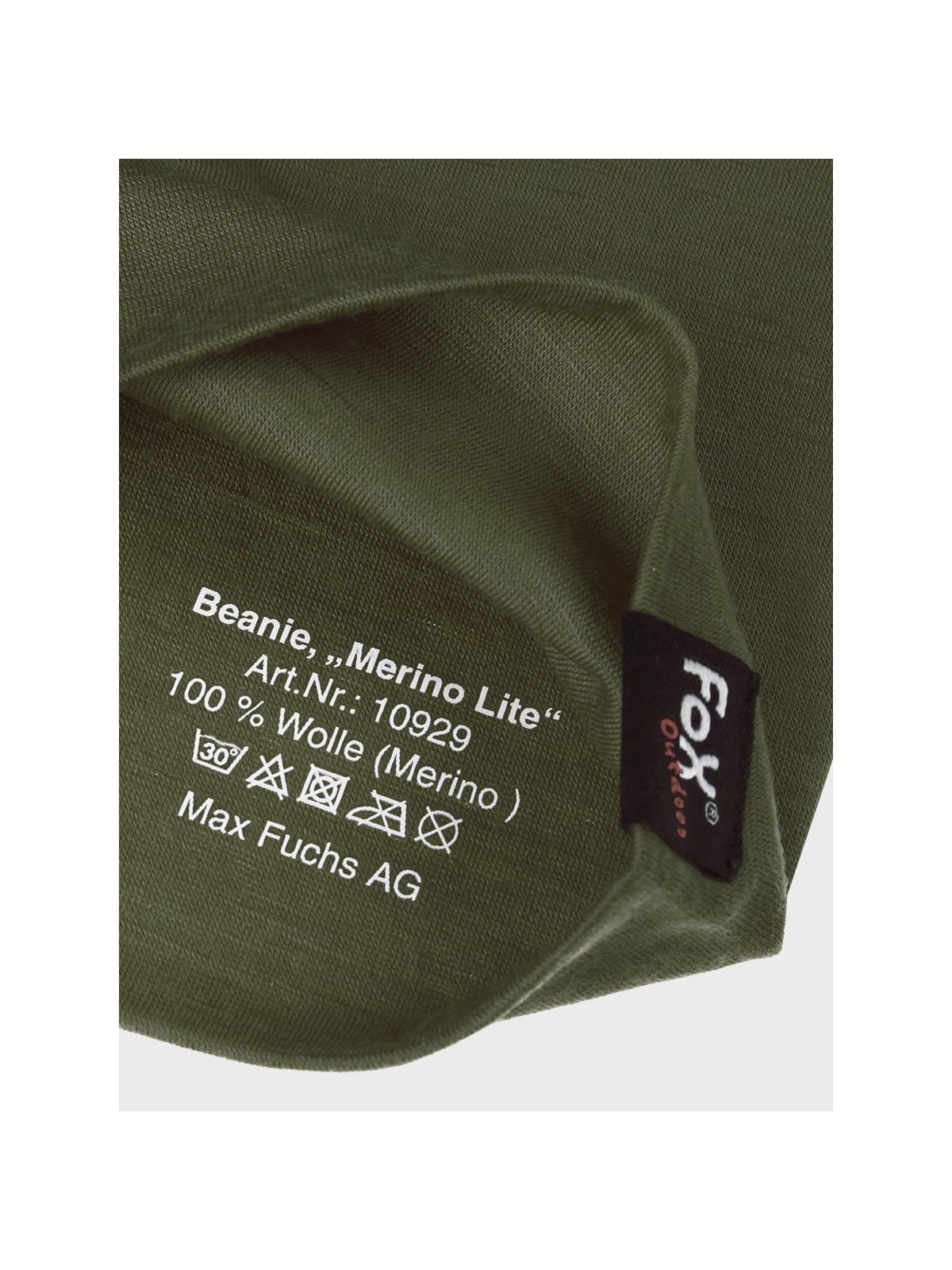 FOX OUTDOOR CZAPKA ZIMOWA WEŁNA MERINO TERMOAKTYWNA OLIWKOWA