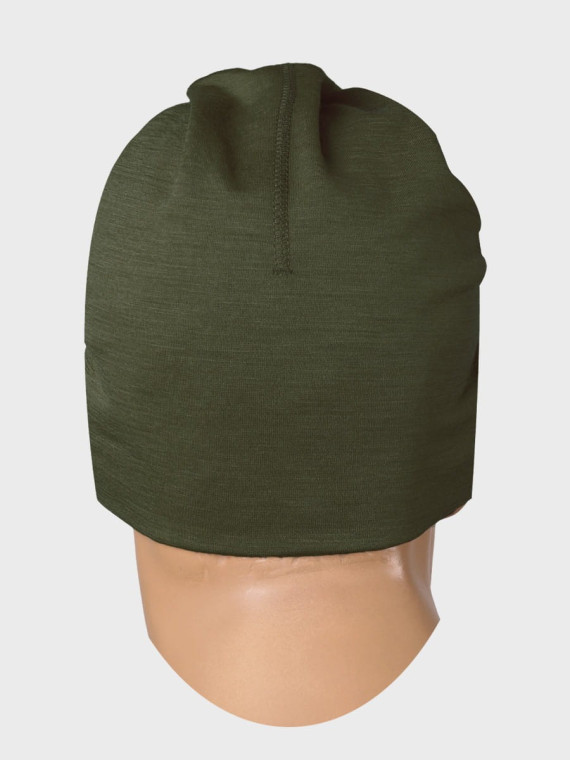 FOX OUTDOOR CZAPKA ZIMOWA WEŁNA MERINO TERMOAKTYWNA OLIWKOWA