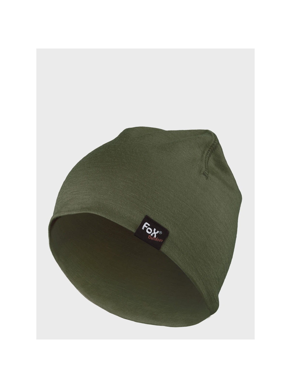FOX OUTDOOR CZAPKA ZIMOWA WEŁNA MERINO TERMOAKTYWNA OLIWKOWA