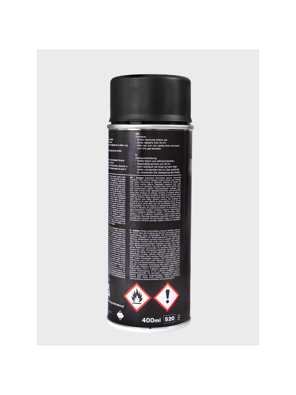 FOSCO INDUSTRIES Farba w Sprayu do Maskowania Broni Sprzętu 400ml Czarny Mat