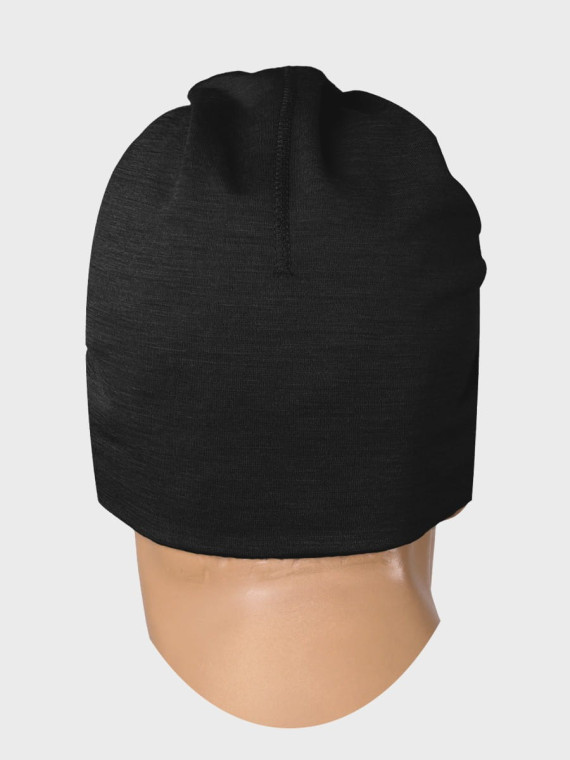 FOX OUTDOOR CZAPKA ZIMOWA WEŁNA MERINO TERMOAKTYWNA CZARNA