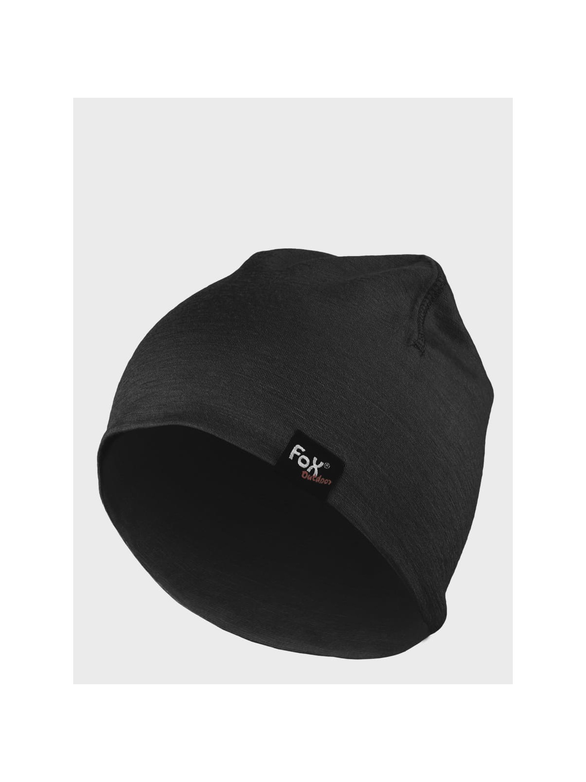 FOX OUTDOOR CZAPKA ZIMOWA WEŁNA MERINO TERMOAKTYWNA CZARNA