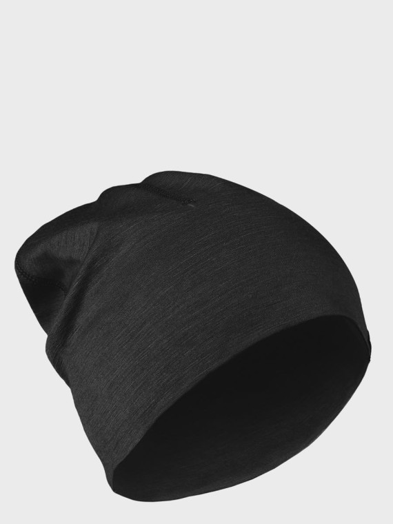 FOX OUTDOOR CZAPKA ZIMOWA WEŁNA MERINO TERMOAKTYWNA CZARNA