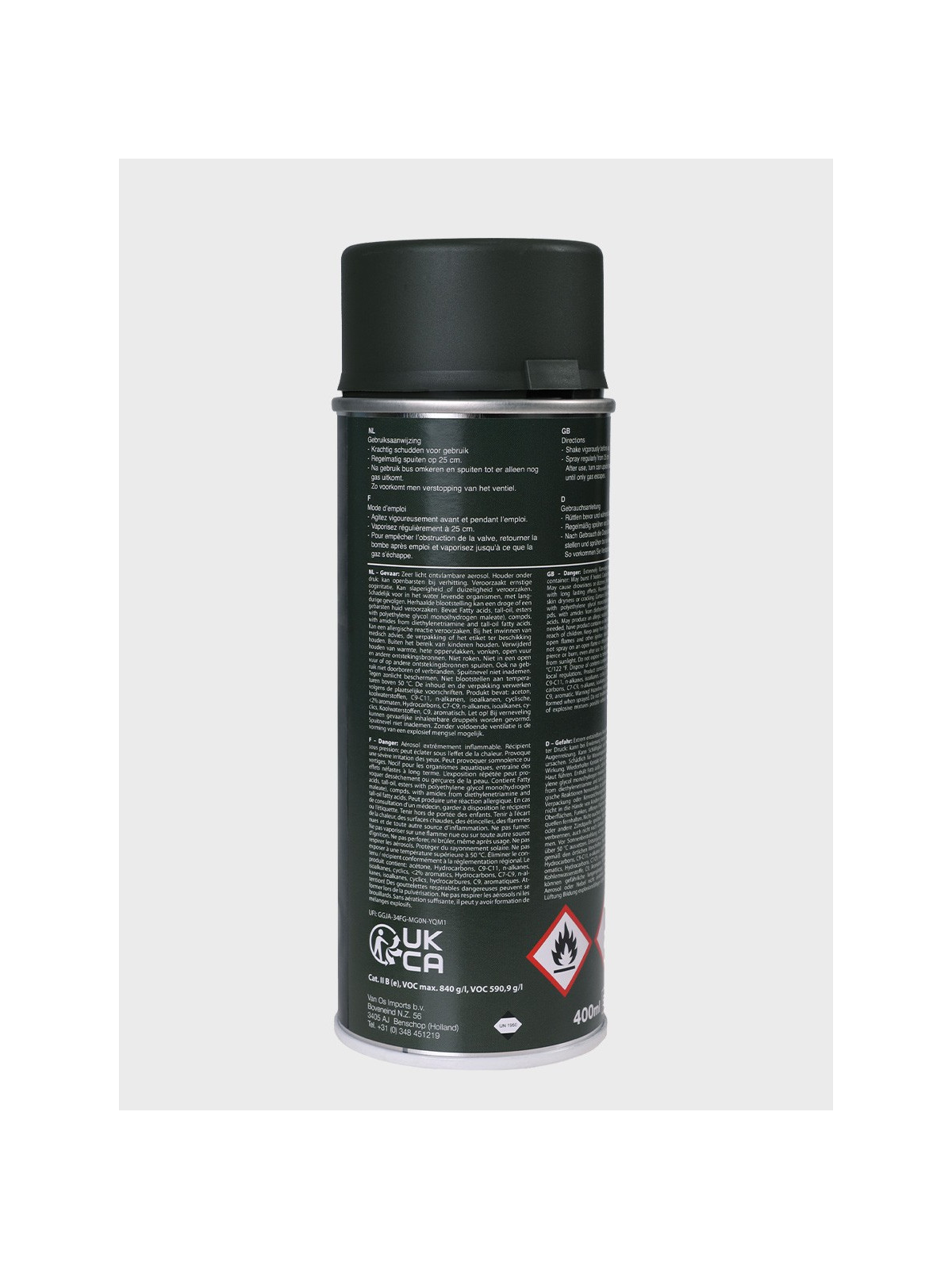 FOSCO INDUSTRIES Farba w Sprayu do Maskowania Broni Sprzętu 400ml DDR GREEN