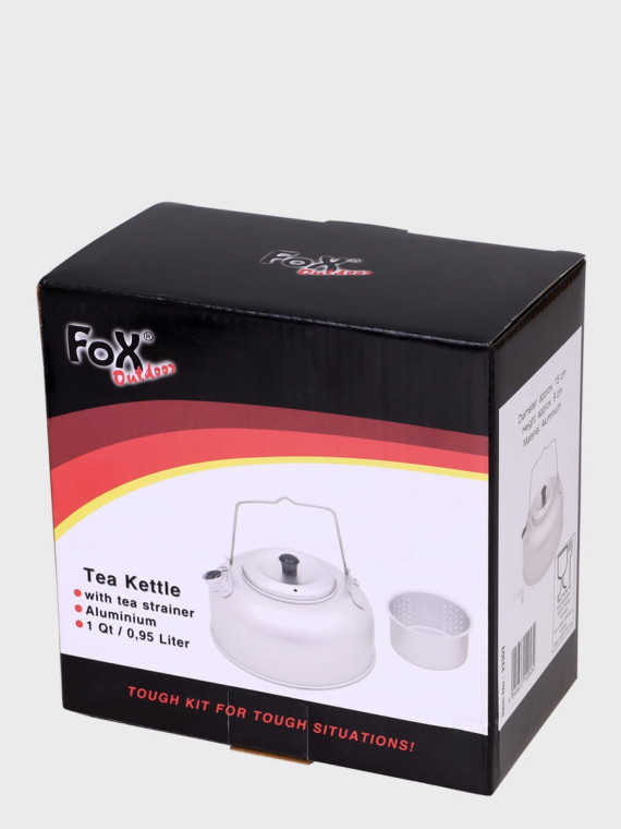 FOX OUTDOOR CZAJNIK TURYSTYCZNY z zaparzaczem 950 ml ALUMINIUM