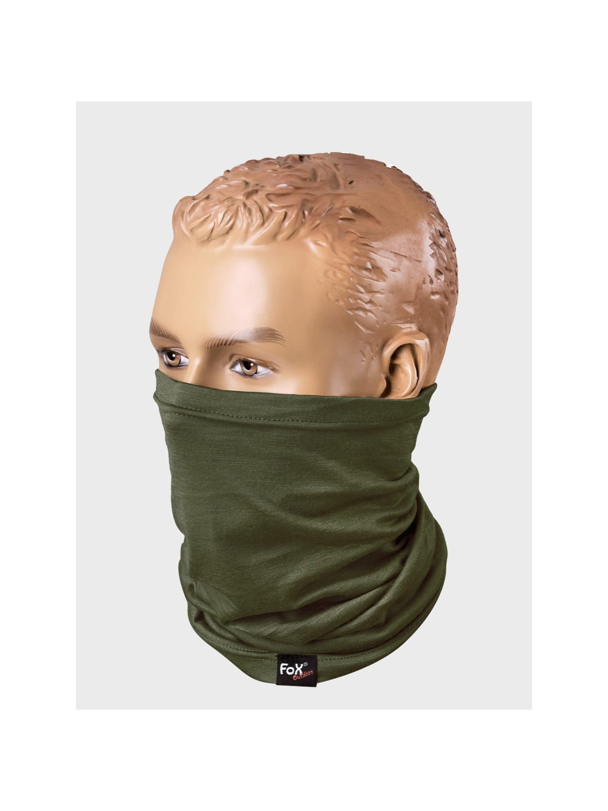 FOX OUTDOOR KOMIN CHUSTA WIELOFUNKCYJNA MERINO LITE OLIWKOWY