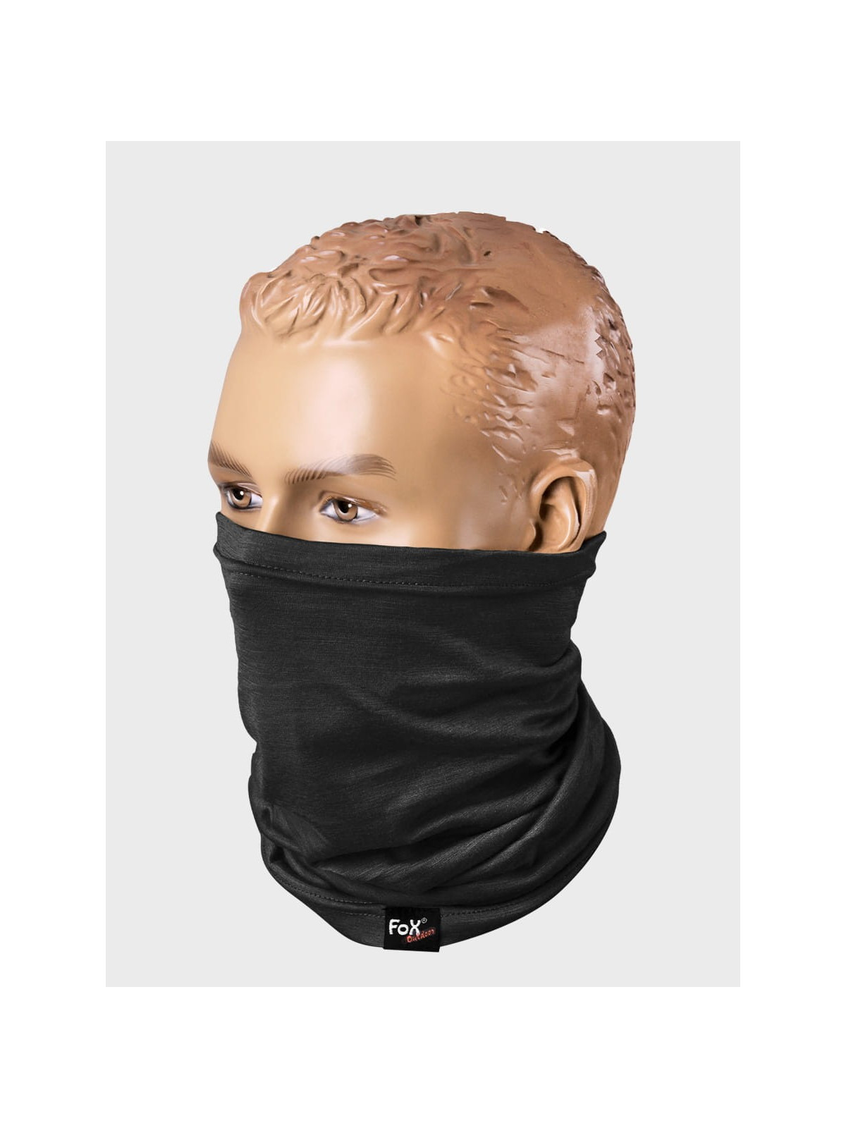 FOX OUTDOOR KOMIN CHUSTA WIELOFUNKCYJNA MERINO LITE CZARNY