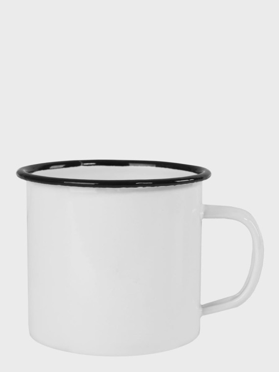FOX OUTDOOR KUBEK EMALIOWANY STALOWY 350ml 0,35 L BIAŁY