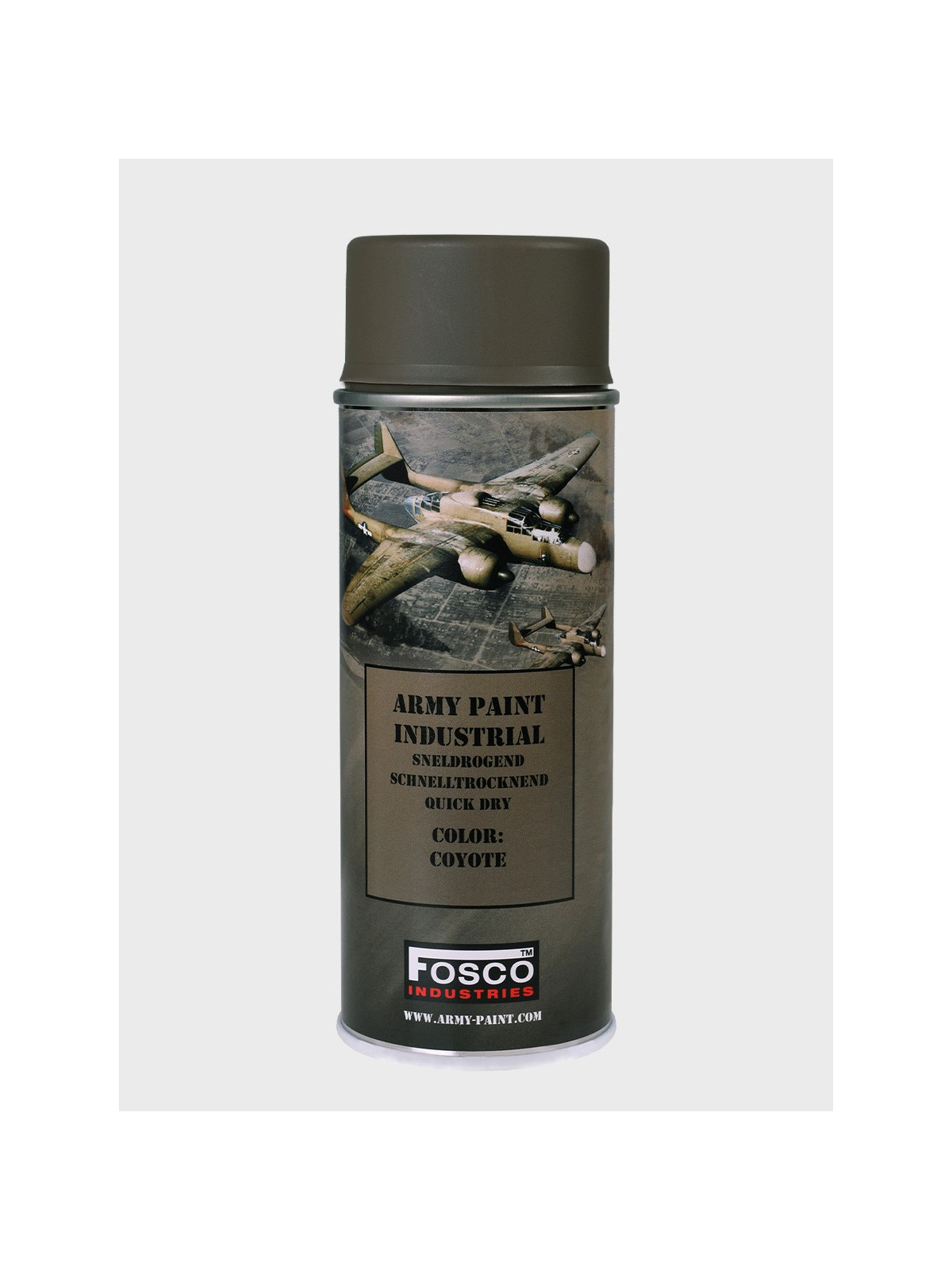 FOSCO INDUSTRIES Farba w Sprayu do Maskowania Broni Sprzętu 400ml Coyote