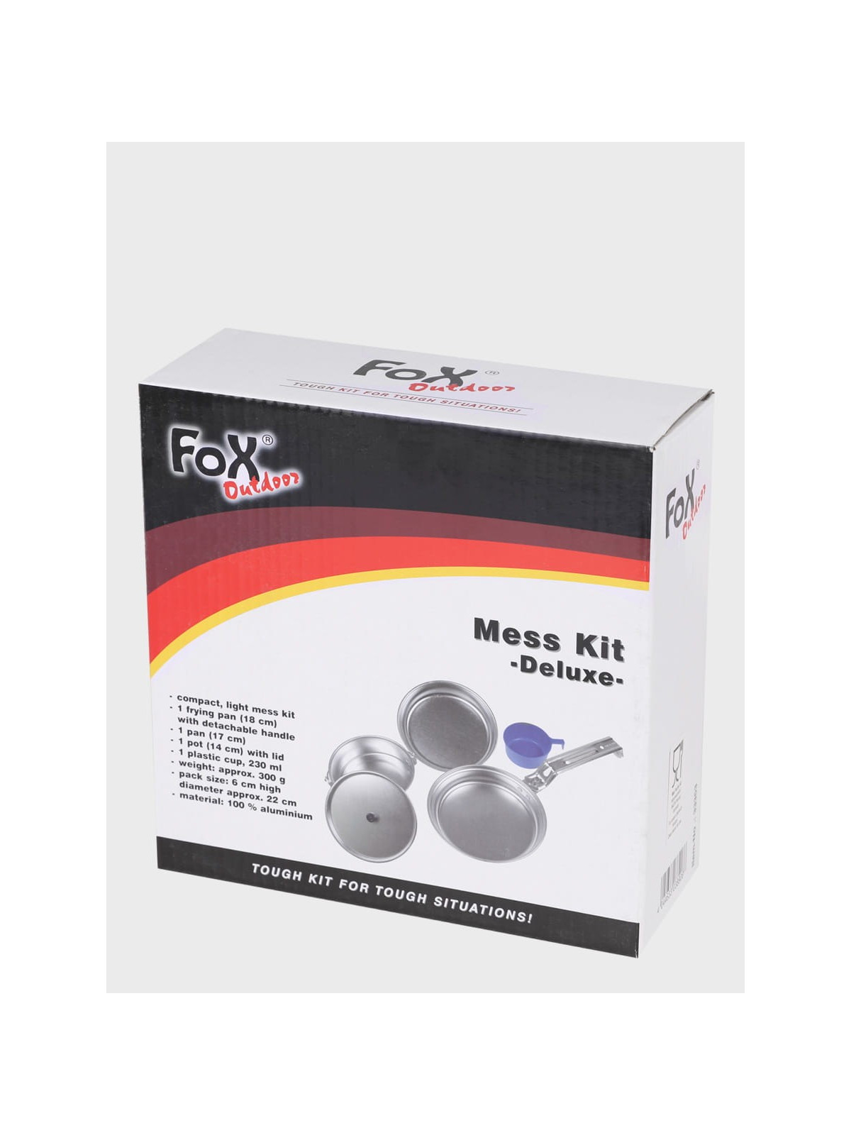 FOX OUTDOOR NACZYNIA TURYSTYCZNE ZESTAW DELUX ALUMINIUM