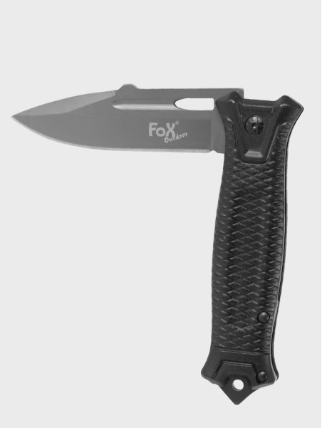FOX OUTDOOR NÓŻ SKŁADANY TAKTYCZNY RATOWNICZY SNAKE CZARNY