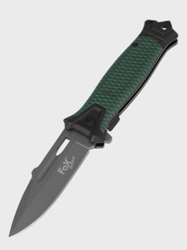 FOX OUTDOOR NÓŻ SKŁADANY TAKTYCZNY RATOWNICZY SNAKE OLIWKOWY