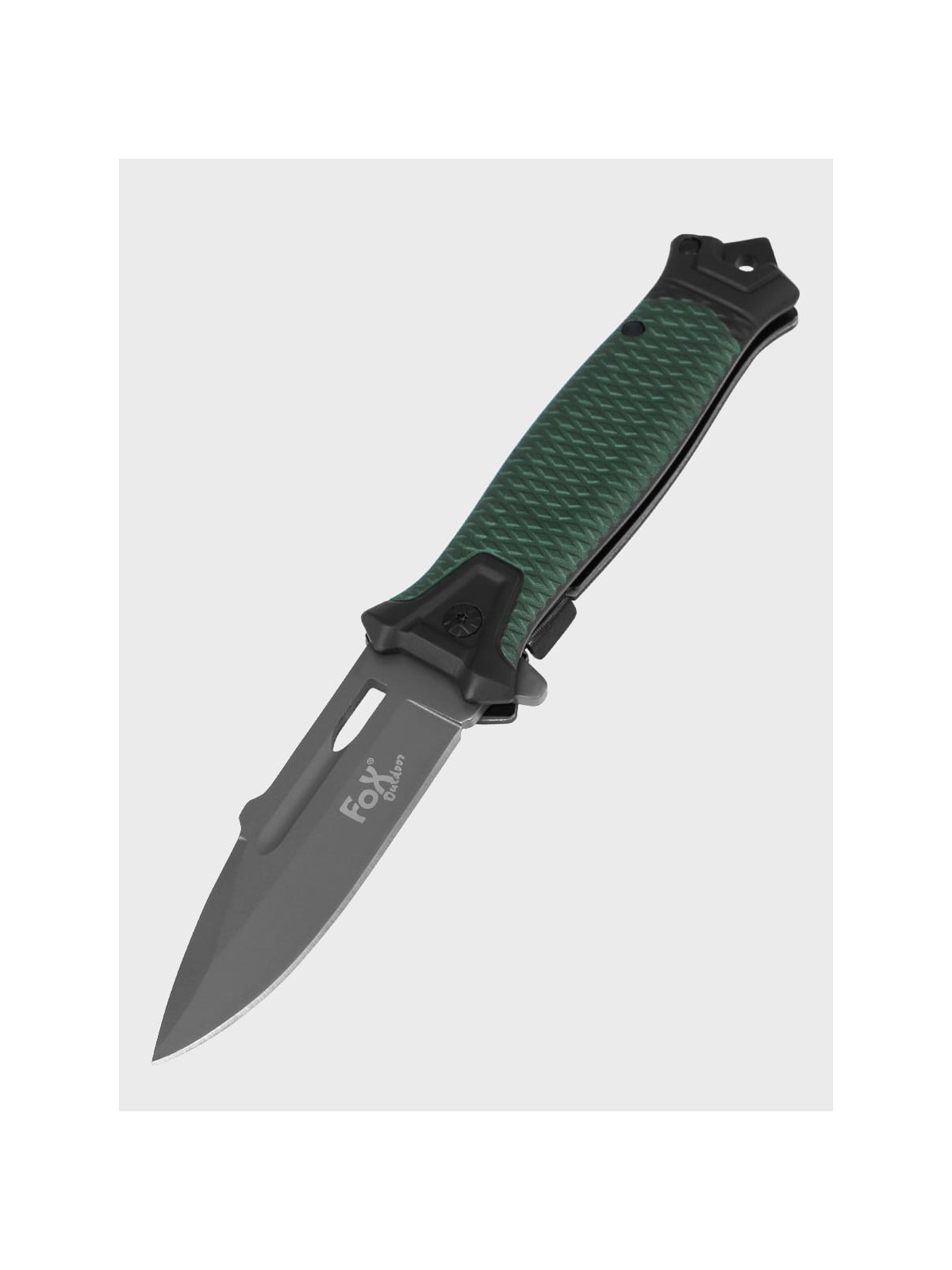 FOX OUTDOOR NÓŻ SKŁADANY TAKTYCZNY RATOWNICZY SNAKE OLIWKOWY