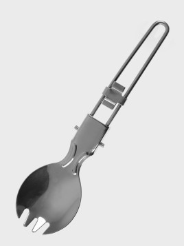 FOX OUTDOOR NIEZBĘDNIK SKŁADANY  ŁYŻKA WIDELEC 2W1 SPORK STAL