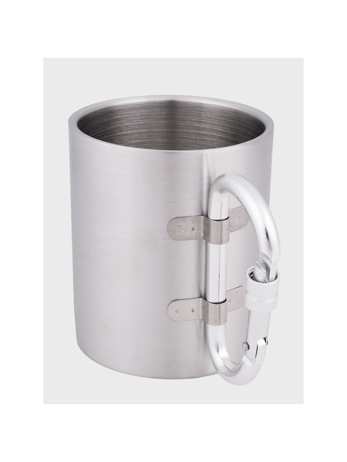 FOX OUTDOOR KUBEK TERMICZNY STALOWY 300ML Z KARABIŃCZYKIEM 