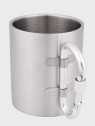FOX OUTDOOR KUBEK TERMICZNY STALOWY 300ML Z KARABIŃCZYKIEM 