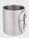 FOX OUTDOOR KUBEK TERMICZNY STALOWY 300ML Z KARABIŃCZYKIEM 