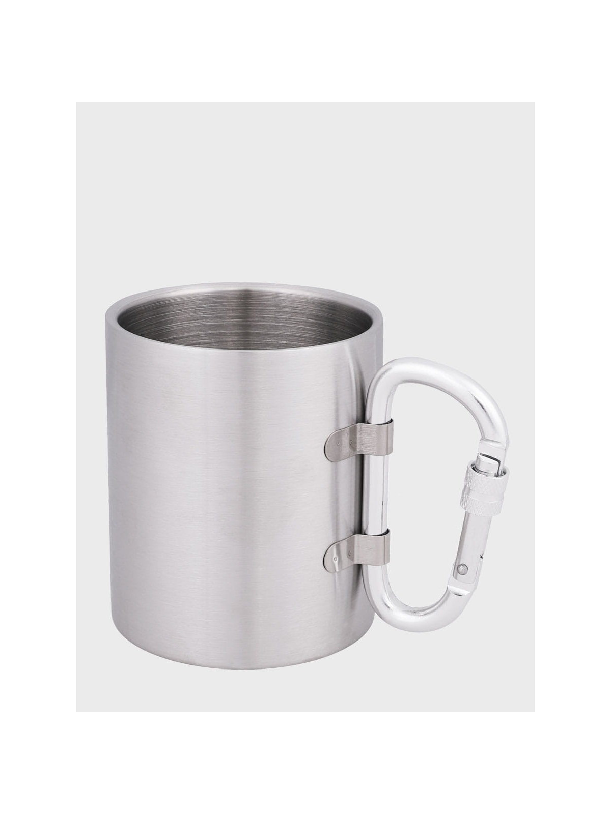 FOX OUTDOOR KUBEK TERMICZNY STALOWY 300ML Z KARABIŃCZYKIEM 