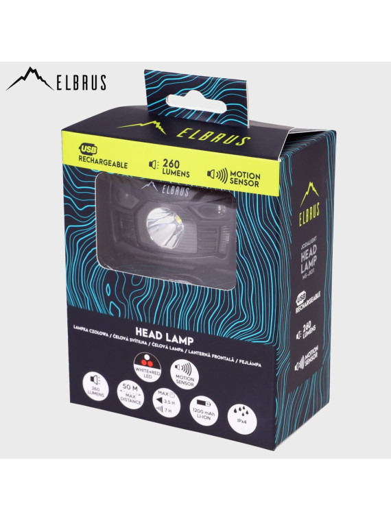 ELBRUS LATARKA CZOŁOWA JODALIGHT LED WODOODPORNA 2 KOLORY