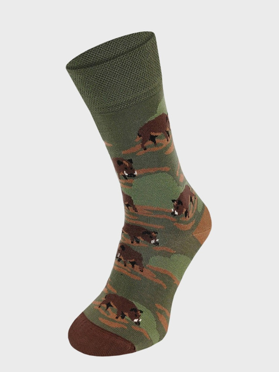 COMODO SKARPETY MĘSKIE DAMSKIE FUNNY SOCKS SM1/85 MOTYW JESIENNY DZIKI 47-50