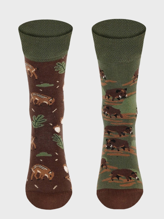 COMODO SKARPETY MĘSKIE DAMSKIE FUNNY SOCKS SM1/85 MOTYW JESIENNY DZIKI 47-50