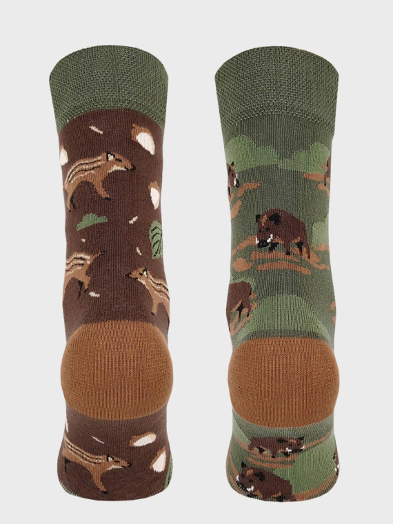 COMODO SKARPETY MĘSKIE DAMSKIE FUNNY SOCKS SM1/85 MOTYW JESIENNY DZIKI 47-50