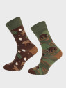 COMODO SKARPETY MĘSKIE DAMSKIE FUNNY SOCKS SM1/85 MOTYW JESIENNY DZIKI 47-50