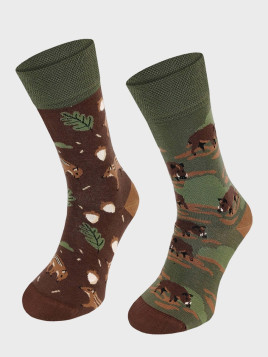 COMODO SKARPETY MĘSKIE DAMSKIE FUNNY SOCKS SM1/85 MOTYW JESIENNY DZIKI 47-50