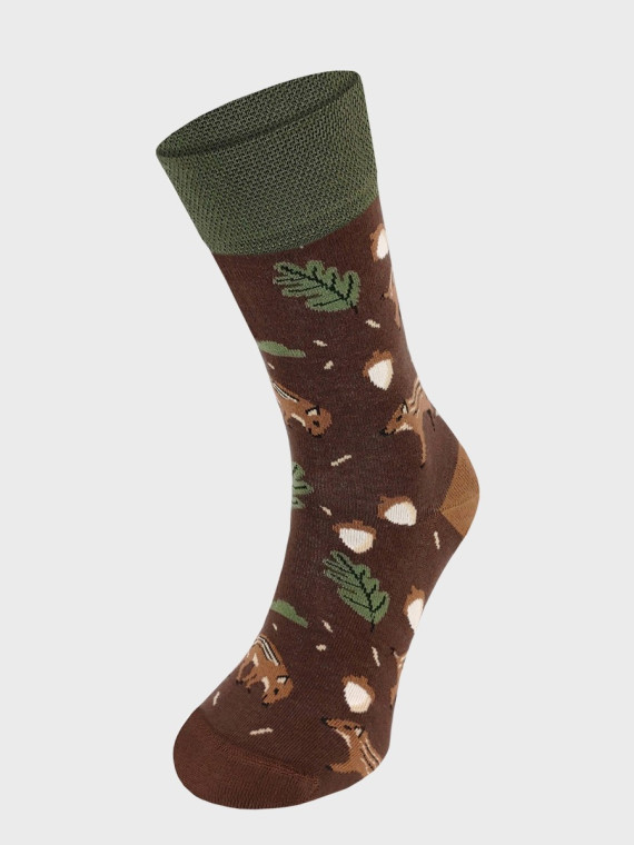 COMODO SKARPETY MĘSKIE DAMSKIE FUNNY SOCKS SM1/85 MOTYW JESIENNY DZIKI 47-50